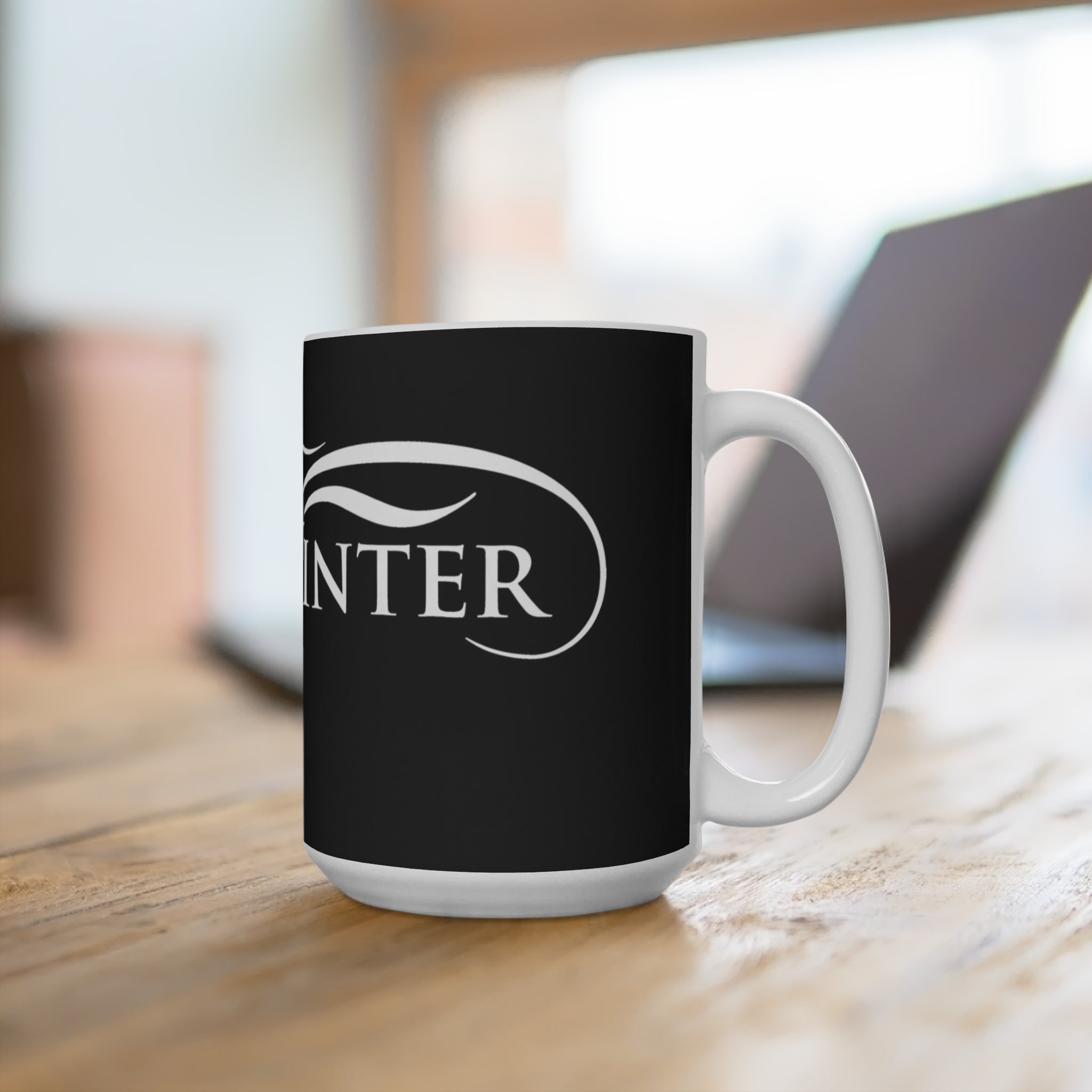 Winter Is Coming 15oz Ceramic Mug — Gothic Black Fantasy Coffee Cup